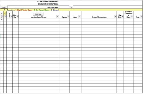 18 Free Rolling Action Item List Templates Ms Office Documents