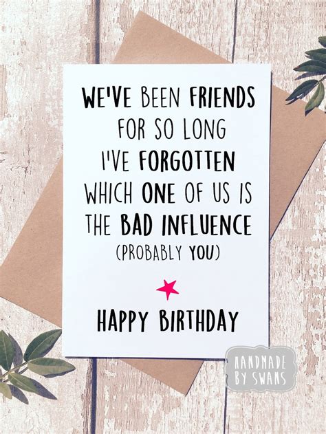 Funny Birthday Card Birthday Card Friend Best Friend Card Etsy