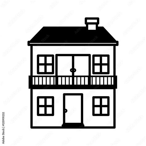 Home Building Icon Silhouette Of House Architecture And Real Estate