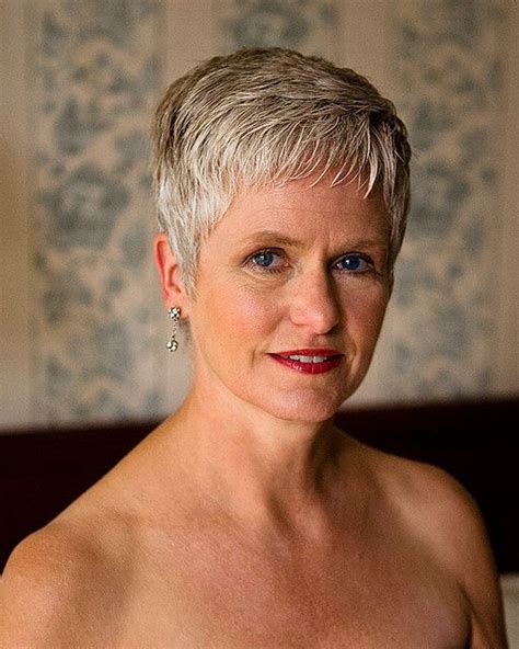 Gray Haired Beauty Quiet Moment Short Hair Older Women Short Hair Styles Grey Hair And Makeup