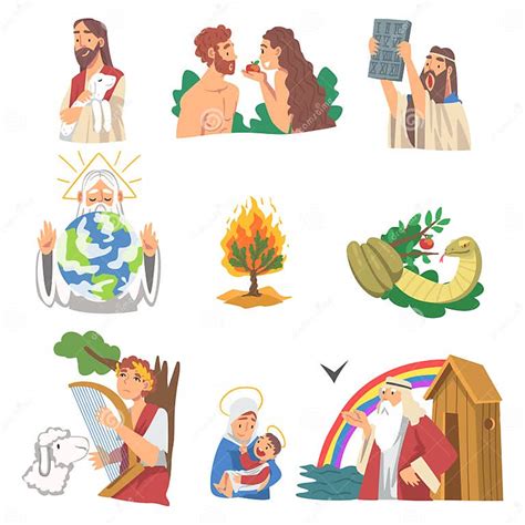 Bible Narratives With Adam And Eve Burning Bush Snake Of Temptation