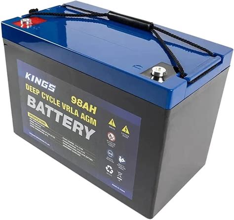 Kings 98ah 12v Battery Agm Deep Cycle 5x Faster Recharging Sealed