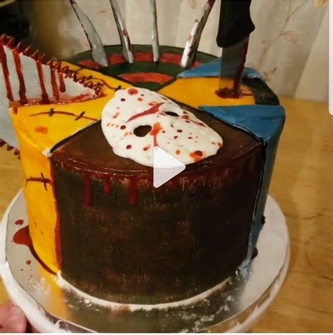 Horror Cake For A Birthday Jason Michael Leatherface And Freddy