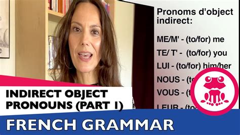 Indirect Object Pronouns Replacing People French Grammar Youtube