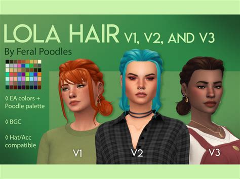 Tsr Feralpoodles Lola Hair Maxis Match Sims