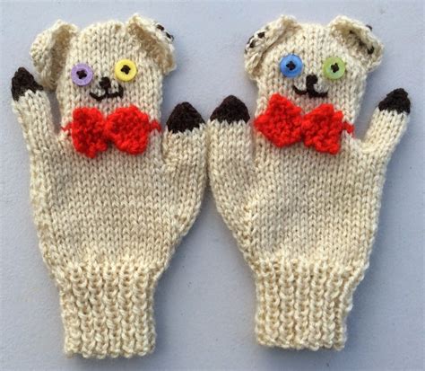 Bitstobuy New Fun Knitting Pattern For Child Animal Puppet Mittens