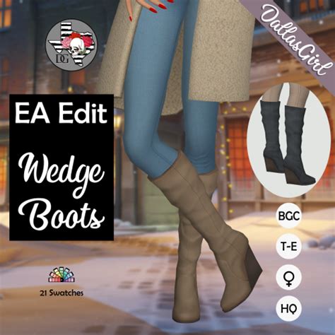 Dallasgirl Wedge Boots Ea Edit New Mesh These Boots Are