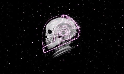 Skeleton Illustration Skull Astronaut Space Stars Hd Wallpaper