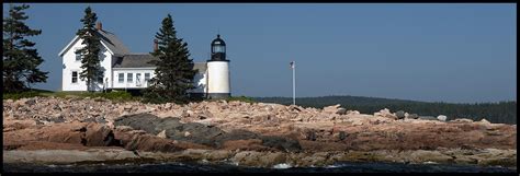Winter Harbor Lighthouse Near Acadias Schoodic Peninsula Maine