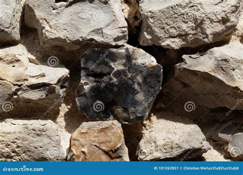 Wall Made Of Flint Stone Stock Image Image Of Architecture 101262851