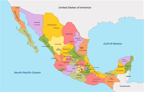 Mexico País Mapa 20460684 Vector En Vecteezy