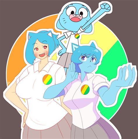 The Holy Trinity Of Blue Cat Mom By Theycallhimcake The Amazing World Of Gumball Know Your Meme