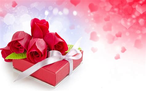 Picture Heart Red Roses Present Flowers Holidays 3840x2400