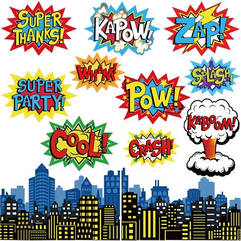 Superhero Word Cutouts