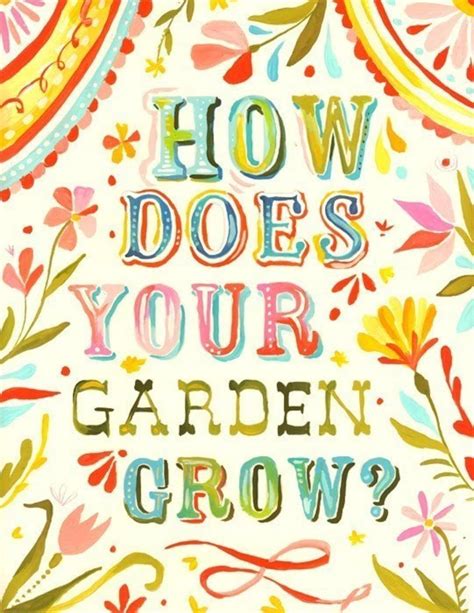 How Does Your Garden Grow Print Watercolor Quote Inspirational Wall Art