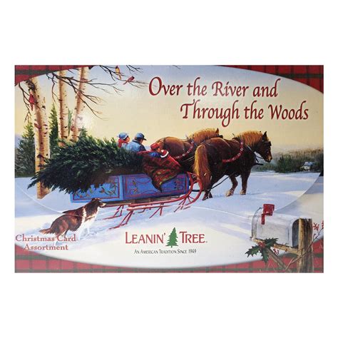Leanin Tree Over The River And Through The Woods Christmas Card