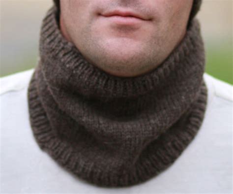 Mens Knitted Cowl Neck Warmer By Awalkinthewoodsknits On Etsy