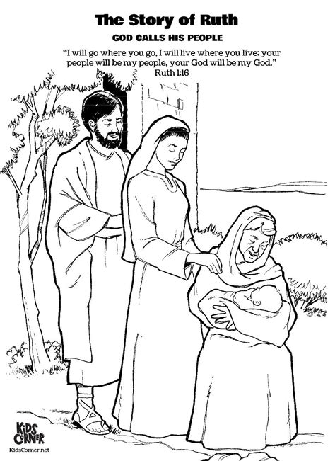 Free Bible Coloring Page The Story Of Ruth Bible Coloring Pages