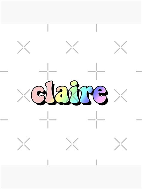 Aesthetic Rainbow Claire Name Poster For Sale By Star10008 Redbubble