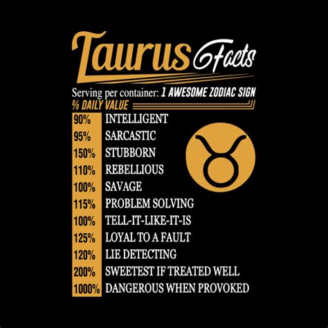 Taurus Facts I Awesome Zodiac Sign Taurus Pin Teepublic