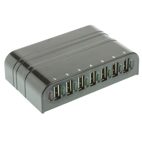 7 port usb hub expansion multi splitter (2.0) high speed for numerous devices. 7 port USB 2.0 Hi-Speed Self Powered Desktop Hub, Multi TT