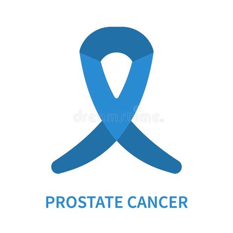 Prostate Cancer Blue Ribbon For Awareness Day Stock Vector