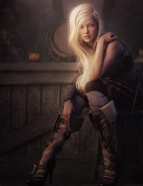 Medieval Tavern Girl Fantasy Art By Shibashakedeviantart