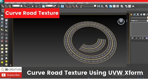 Apply Curve Road Texture In 3ds Max Using Uvw Xform Youtube