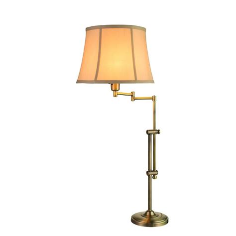 Lucky bird table lamp led lamp living room deco bedroom lamps indoor lighting. Fangio Lighting 29-34 in. Antique Brass Adjustable Metal ...