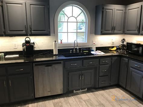 Tips on how to find a trustworthy dwelling painter. Kitchen Cabinets Painted Serious Gray in Millers Creek ...