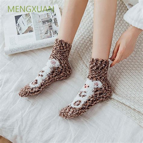 Mengxuan Fashion Floor Socks Women Velvet Coral Coral Fleece Socks Pigs