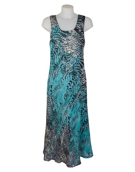 Womens Reversible Patterned Summer Dress 2 In 1 Dress Turquoise