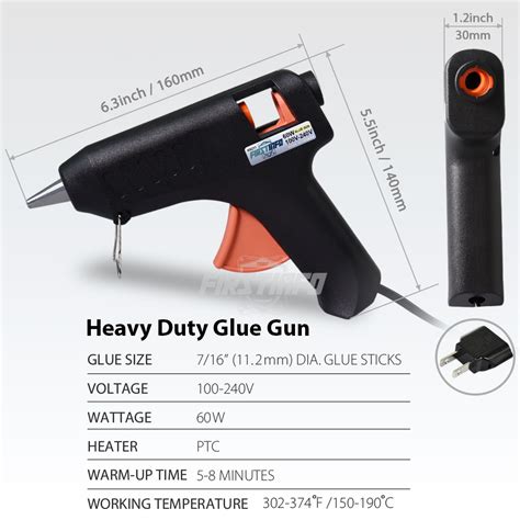 K6211y1 Hot Glue Gun With 10 Pcs Glue Sticks Kit