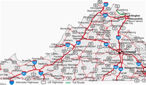 Road Map Of Virginia And North Carolina Map Of Virginia Cities Virginia