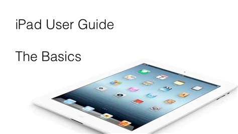 Ipad User Guide The Basics Zollotech