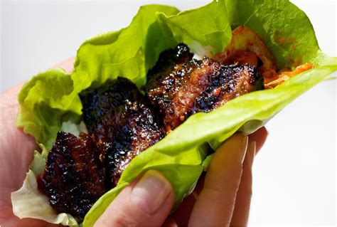 Korean Short Rib Lettuce Wraps Galbi Ssambap TCFG