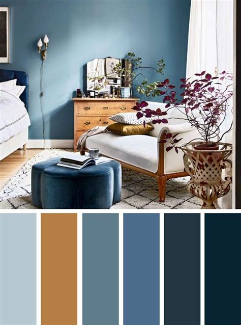 Blue And Brown Bedroom Color Palette Color Inspiration Combinaciones