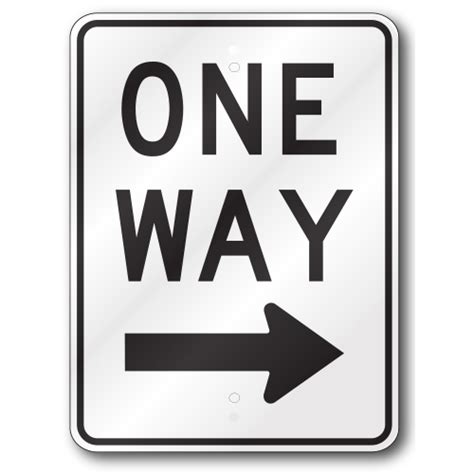 One Way Right Arrow R6 2r Traffic 080 Outdoor Reflective Aluminum