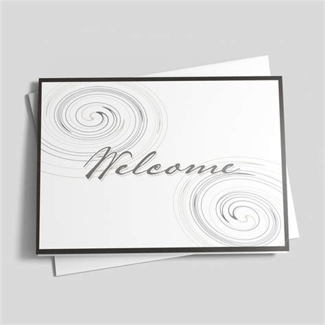 Swirls Welcome Value Card Welcome Greeting Cards By Cardsdirect