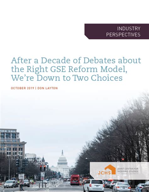 As a good estate planning attorney… After a Decade of Debate about the Right GSE Reform Model ...