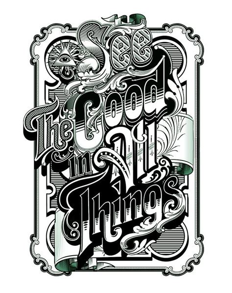 An Art Print With Some Type Of Lettering