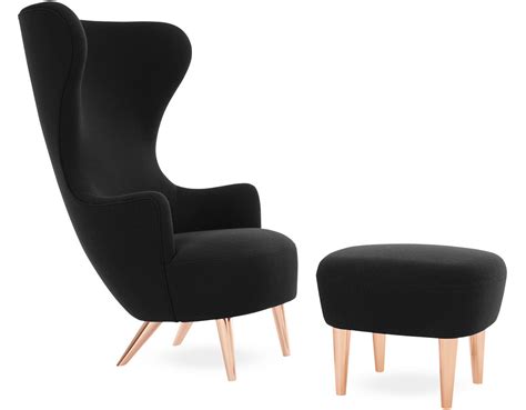 .accent chair, modern living room bedroom chair, wingback, tufted nailhead, wooden legs, navy blue the modern accent chairs soft plush velvet fabric in navy is a striking contrast. Wingback Lounge Chair & Ottoman - hivemodern.com