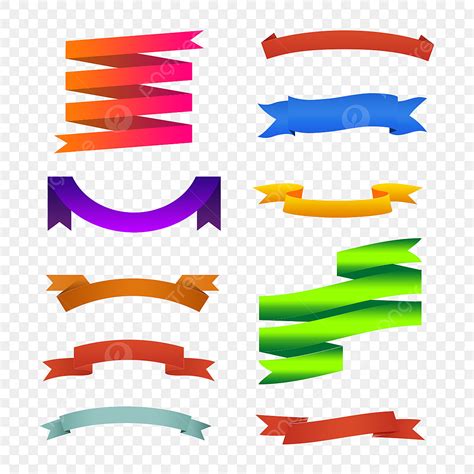 Colorful Set Of Retro Text Ribbons Awesome Retro Ribbons Png