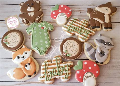Its A Boy Woodland Theme Baby Shower Cookies 12 Pieces Agrohort