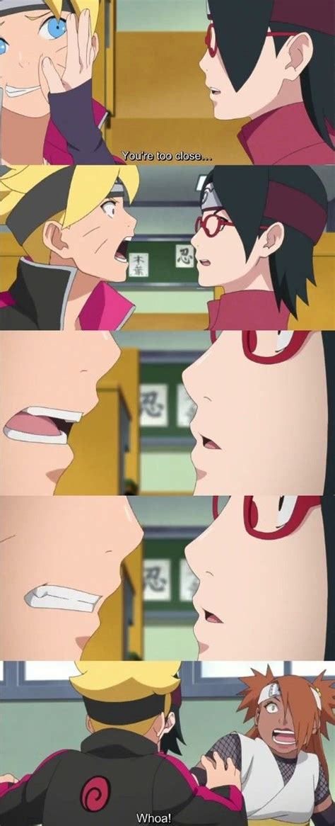 Boruto And Sarada S First Kiss Episode Omg Naruto Boruto And Sarada Anime Naruto