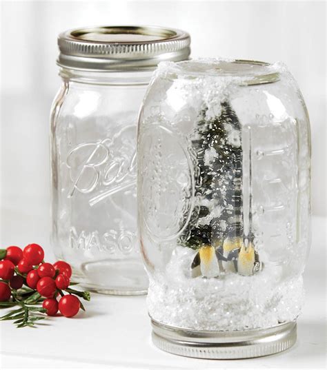 Create A Diy Mason Jar Snow Globe For Holiday Decorations The Kids