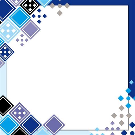 Blue Abstract Geometric Square Border Abstract Geometric Square Png