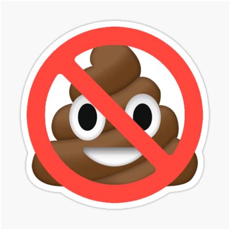 No Poop Emoji Sticker For Sale By Dhazan Redbubble