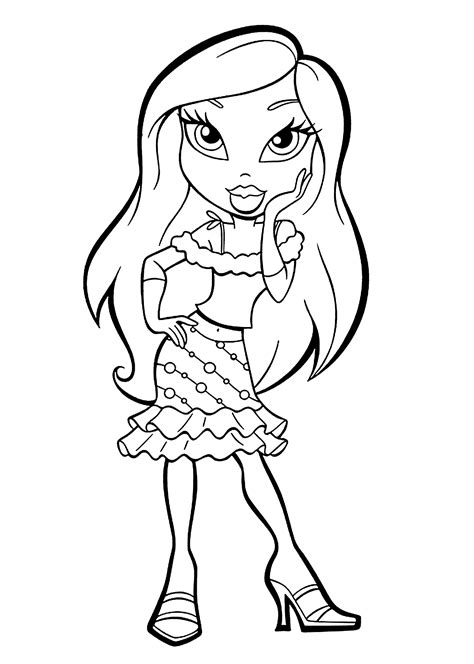 Gambar Girl Cartoon Characters Coloring Pages Home Bratz Printable Page