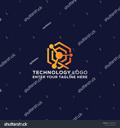 Abstract Technology Logo Design Stock Vector Royalty Free 1373604572